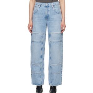 AGOLDE “Tanis” Wide Leg Utility Jean “conflict” blue NEW NWT 26